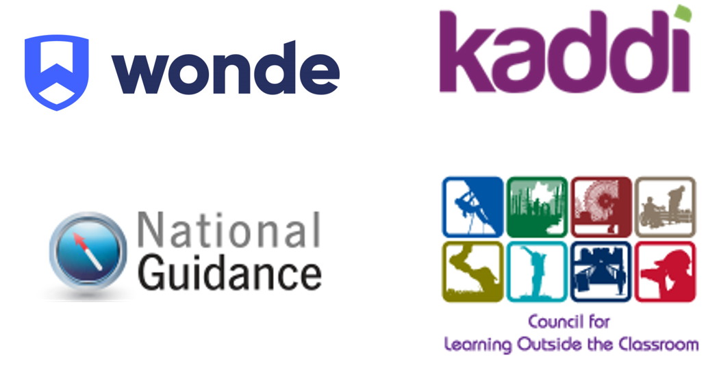 Wonde, Kaddi, National Guidance and Council Outside the Classroom logos